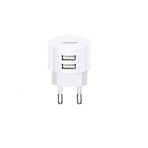 Зарядний пристрій Usams US-CC080 T20 Dual USB White (CC80TC01) фото №1