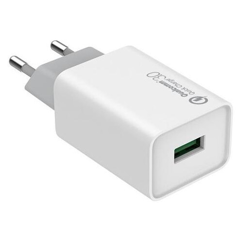 Мережевий зарядний пристрій ColorWay QC3.0 (1USBx3A) White (CW-CHS013Q-WT) фото №2