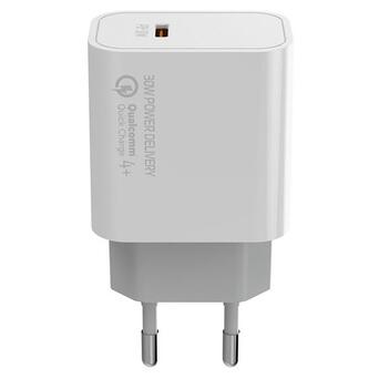 Мережевий зарядний пристрій Colorway Power Delivery PPS USB Type-C (30W) White (CW-CHS038PD-WT) фото №9