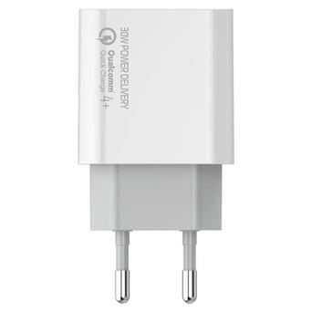 Мережевий зарядний пристрій Colorway Power Delivery PPS USB Type-C (30W) White (CW-CHS038PD-WT) фото №7