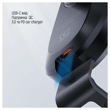 Бездротовий зарядний пристрій ColorWay Dashboard Car Wireless Charger 15W Black (CW-CHAW037Q-BK) фото №10