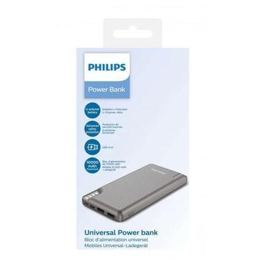Портативна батарея Philips Powerbank Display 10000mAh 12W Grey (DLP2010NV/62) фото №4