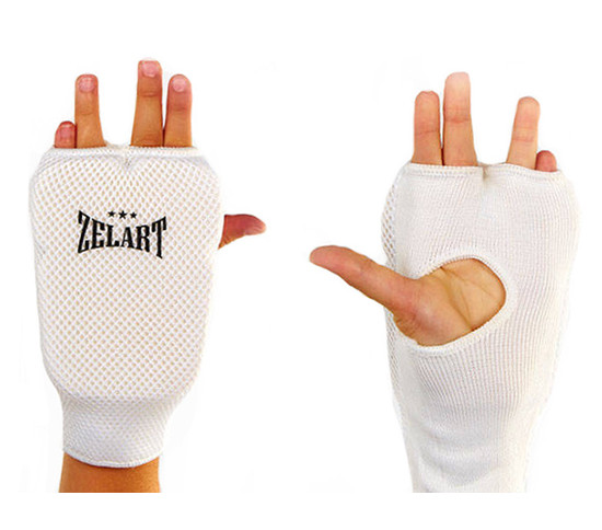 Накладки рукавички для карате Zelart ZB-6128 L Білий (37363010) фото №1