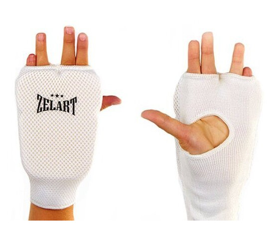 Накладки рукавички для карате Zelart ZB-6128 L Білий (37363010) фото №2