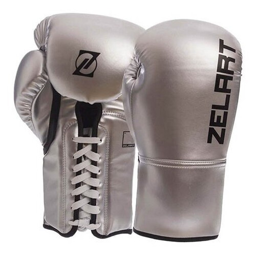 Боксерські рукавички Zelart BO-1348 10oz Срібний (37363053) фото №1