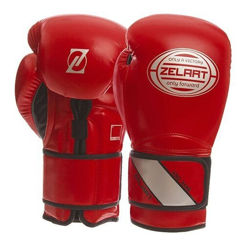 Боксерські рукавички Zelart BO-1361 12oz Червоно-срібний (37363054) фото №1