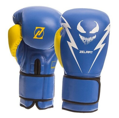 Боксерські рукавички Zelart BO-1420 10oz Сине-желтый (37363058) фото №1