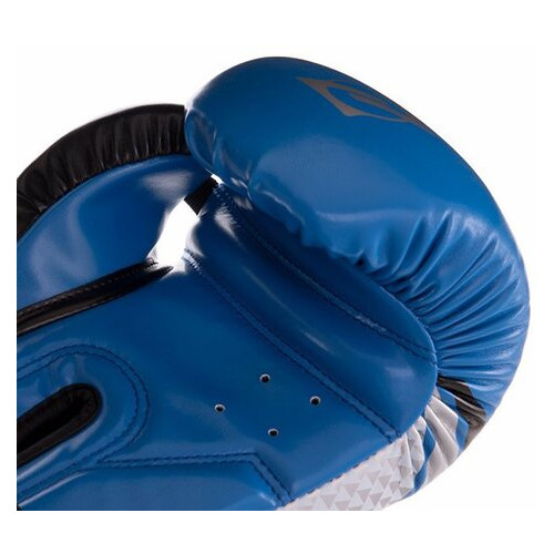 Боксерські рукавички Zelart BO-2888 10oz Синьо-чорний (37363120) фото №4