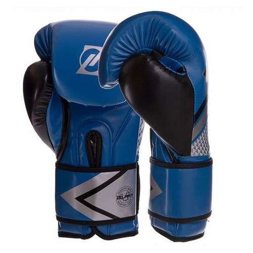Боксерські рукавички Zelart BO-2888 10oz Синьо-чорний (37363120) фото №2