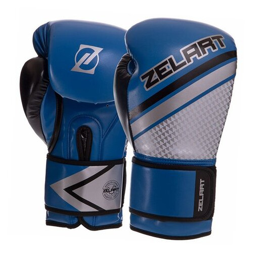 Боксерські рукавички Zelart BO-2888 12oz Синьо-чорний (37363120) фото №1