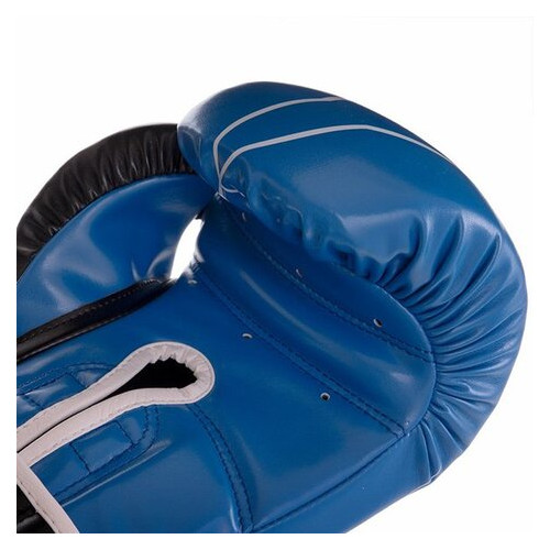 Боксерські рукавички Zelart BO-2889 10oz Синій (37363121) фото №4