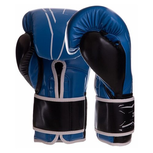 Боксерські рукавички Zelart BO-2889 10oz Синій (37363121) фото №2