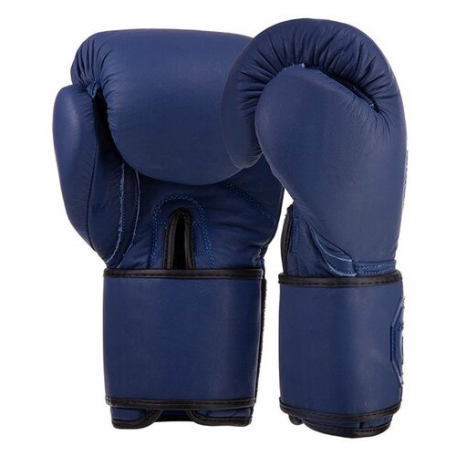 Боксерські рукавички шкіряні Zelart VL-3074 12oz Синій (37363123) фото №2
