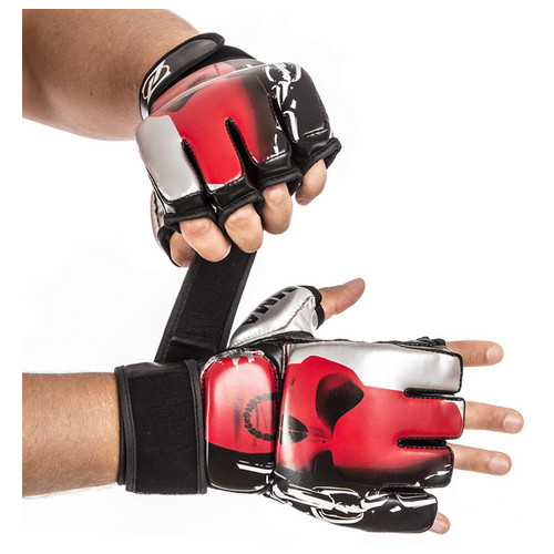 Рукавички для змішаних єдиноборств MMA Zelart BO-1319 XL Чорно-червоний (37363152) фото №1