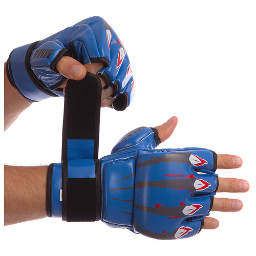 Рукавички для змішаних єдиноборств MMA Zelart BO-1394 M Синій (37363154) фото №1