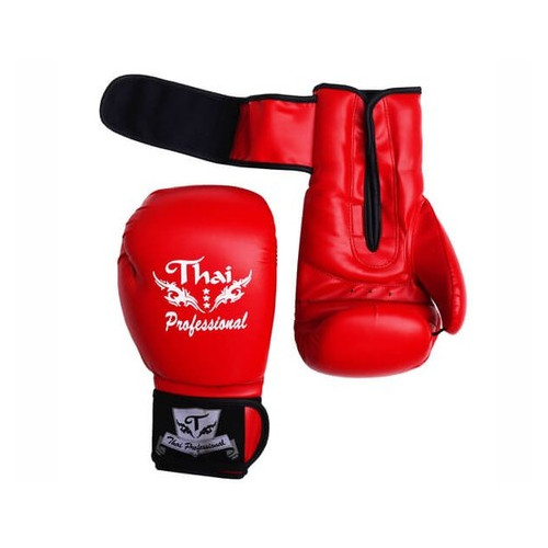 Боксерські рукавички Thai Professional BG3 (12oz) Червоні фото №4