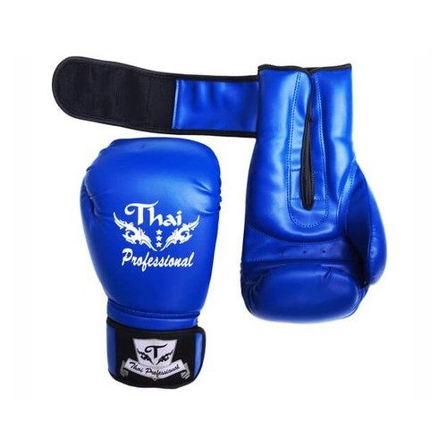 Боксерські рукавички Thai Professional BG3 (12oz) Сині фото №4