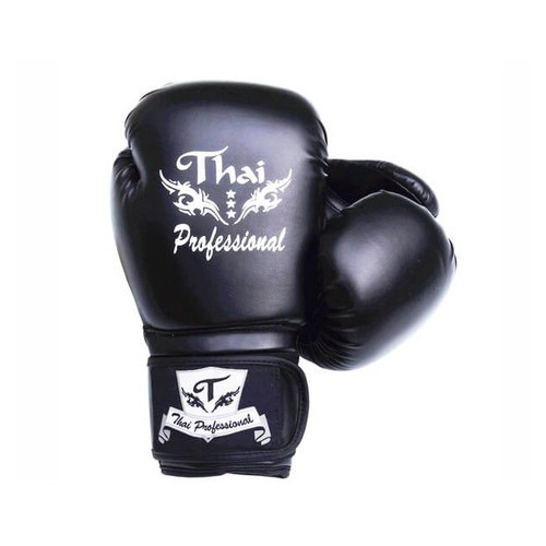 Боксерські рукавички Thai Professional BG3 (8oz) Чорні фото №1