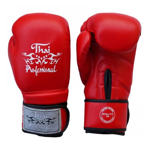 Боксерські рукавички Thai Professional BG3 NEW(10oz) Червоні фото №3