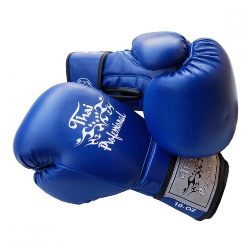 Боксерські рукавички Thai Professional BG3 NEW(10oz) Сині фото №1