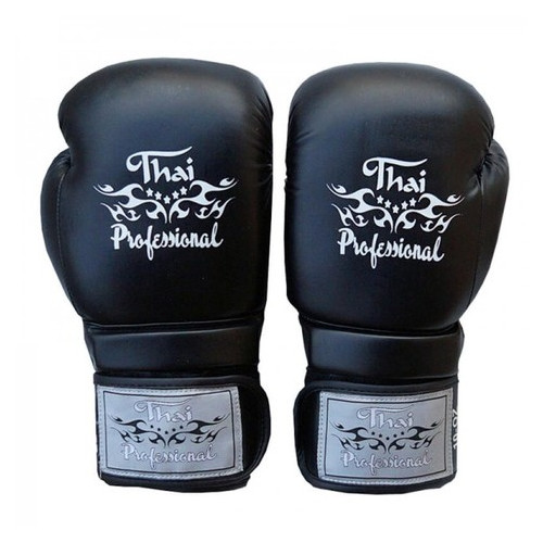 Боксерські рукавички Thai Professional BG3 NEW(10oz) Чорні фото №2