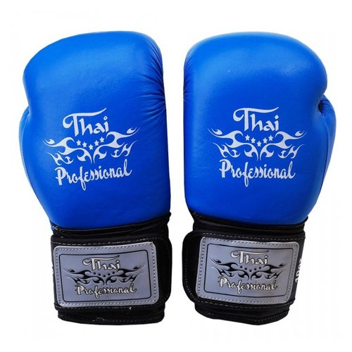 Боксерські рукавички Thai Professional BG5VL (10oz) Сині фото №3
