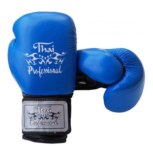 Боксерські рукавички Thai Professional BG5VL (10oz) Сині фото №5
