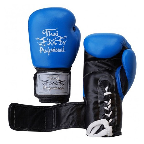 Боксерські рукавички Thai Professional BG5VL (10oz) Сині фото №4