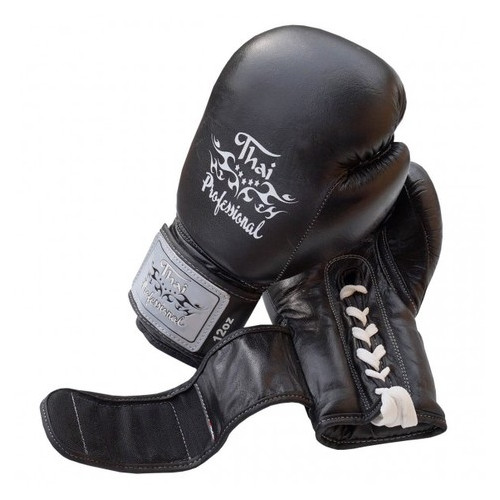 Боксерські рукавички Thai Professional BG5VL (10oz) Чорні фото №1