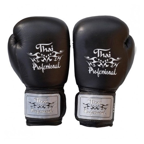 Боксерські рукавички Thai Professional BG5VL (10oz) Чорні фото №5