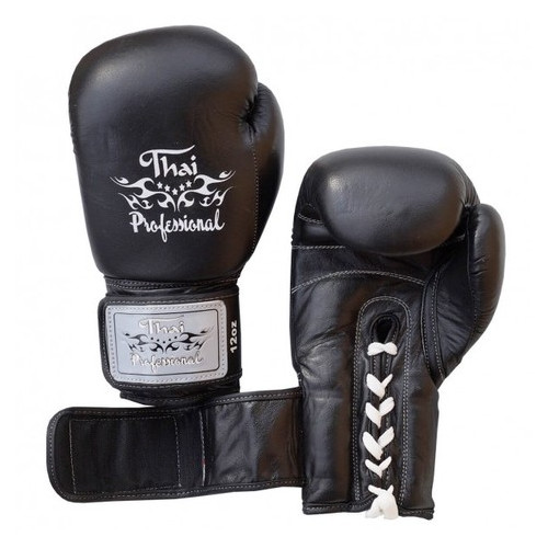 Боксерські рукавички Thai Professional BG5VL (10oz) Чорні фото №3