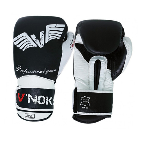 Боксерські рукавички V`Noks Aria 10oz Чорно-білий (37349005) фото №1
