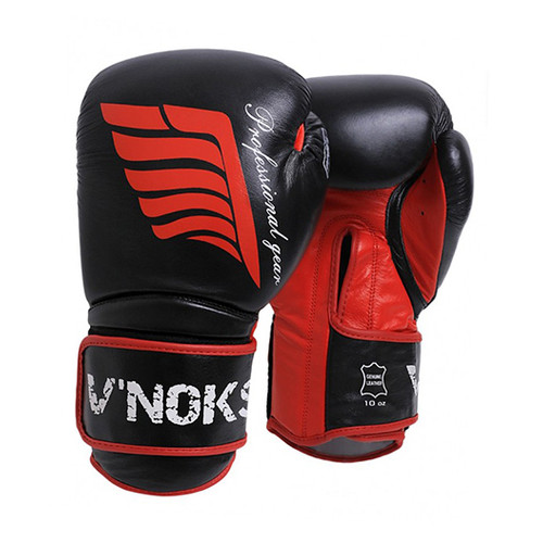 Боксерські рукавички V`Noks Inizio 12oz Чорно-червоний (37349051) фото №1