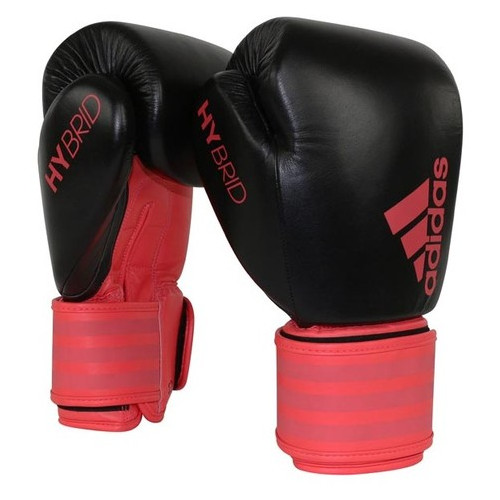 Боксерські рукавички Adidas Hybrid 200 Dinamic Fit 10 унций Черно-Червоний фото №1
