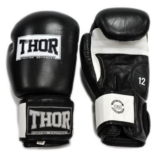 Рукавички боксерські Thor Sparring 558 (PU) Black/White 16 oz. фото №4