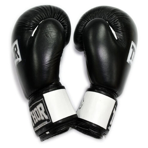 Боксерські рукавички Thor Sparring 558 (Leather) Black/White 10 oz фото №5