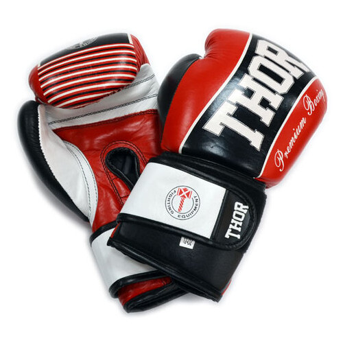 Боксерські рукавички Thor Thunder 529/13 (Leather) Red 10 oz фото №1