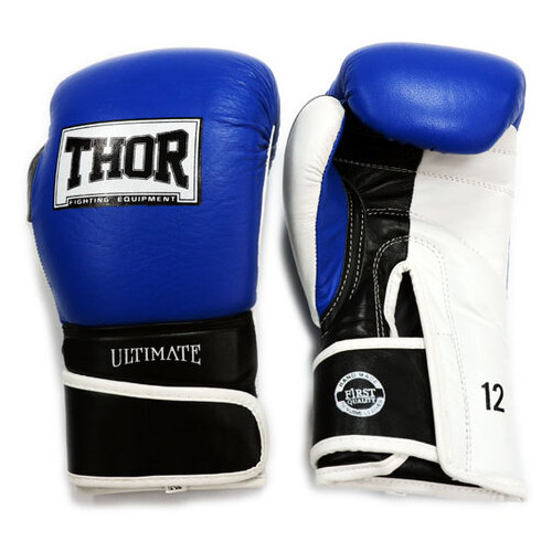 Боксерські рукавички Thor Ultimate 551/03 (PU) B/BL/WH 16 oz фото №4