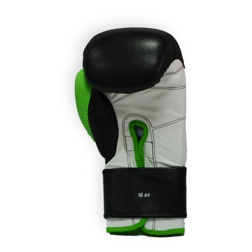 Рукавички боксерські Thor Typhoon 8027/01(Leather) Black/Green/White 16 oz фото №4