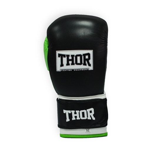 Рукавички боксерські Thor Typhoon 8027/01(Leather) Black/Green/White 16 oz фото №5