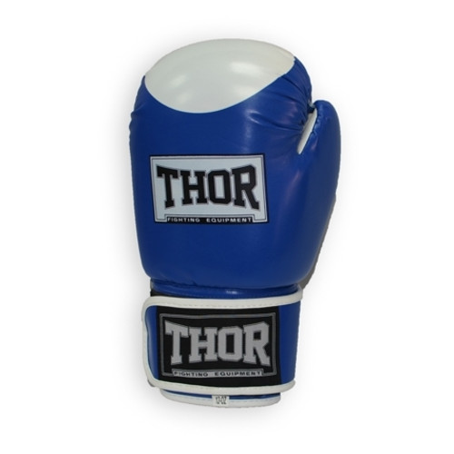 Боксерські рукавички Thor Competition 500/02 (Leather) Blue/White 10 oz фото №4