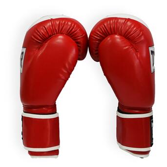 Боксерські рукавички Thor Competition 500/01 (PU) Red/White 16 oz фото №2