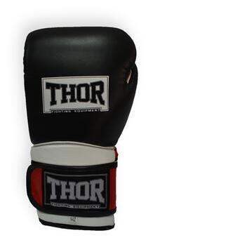 Боксерські рукавички Thor Pro King 8041/02 (Leather) Black/Red/White 14 oz фото №2