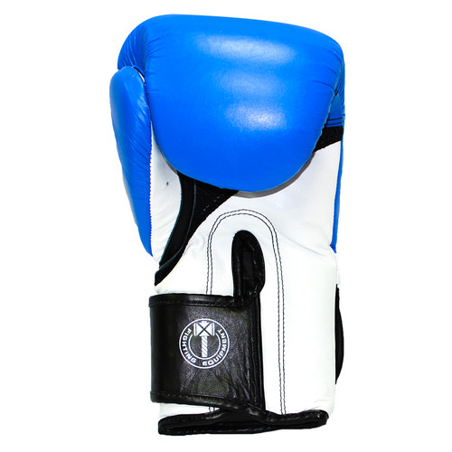 Боксерські рукавички Thor Pro King 8041/03 (Leather) Blue/White/Black 10 oz фото №4