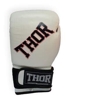 Боксерські рукавички Thor Ring Star 536/01 (Leather) White/Red/Black 16 oz фото №2