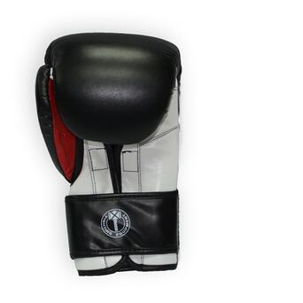 Боксерські рукавички THOR RING STAR 16oz /Шкіра/чорно-біло-червоні фото №3