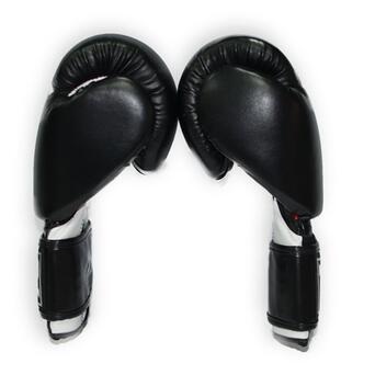 Боксерські рукавички THOR RING STAR 16oz /Шкіра/чорно-біло-червоні фото №4