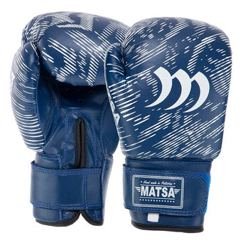Рукавички боксерські Matsa MA-7762 6oz Синій (37240045) фото №1