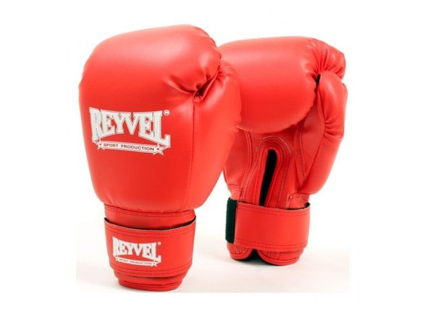 Боксерські рукавички Reyvel винил 12 унций Червоні фото №1