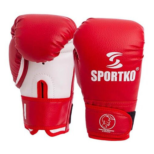 Боксерські рукавички Sportko PD-2 10oz Червоний (37451031) фото №1
